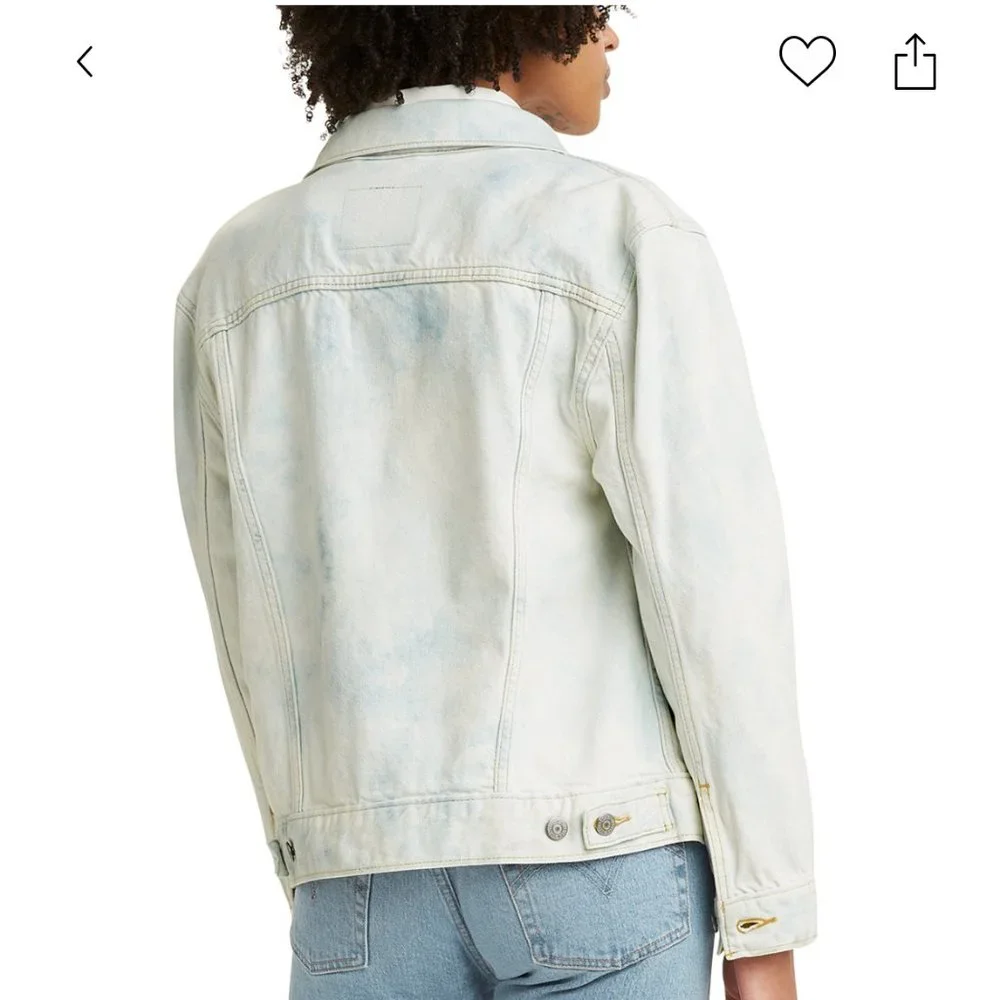 Levi's Ex Boyfriend Trucker Denim Jacket Size Small - Picture 10 of 11